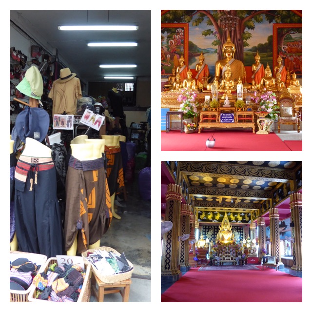 The trouser shop where I bought my baggy trousers, and the first couple of temples I visited.